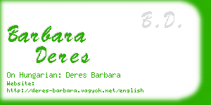 barbara deres business card
